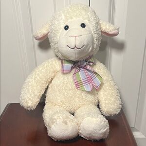 Melissa & Doug Lovey Plush Lamb Soft Gingham Bow 15" WY17305